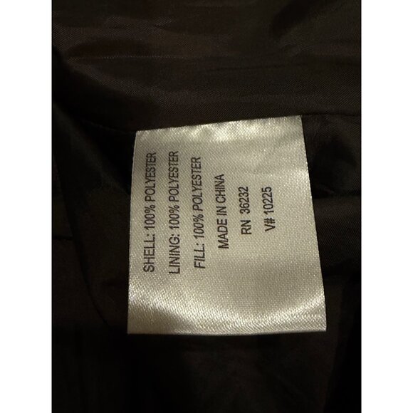 Gallery New York Quilted Long Coat Women’s XL • Olive Green • Belt Detail • - Picture 7 of 8